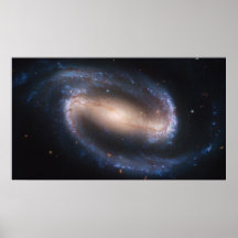 Galaxie spirale barrée NGC 1672 Affiche