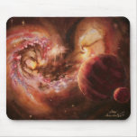 Galaxies de système planétaire et d'antennes tapis de souris