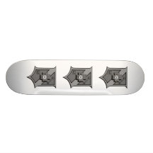 Gamme de gris de bouclier du sigma pi planches à roulettes customisées