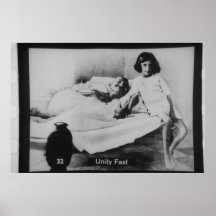Gandhi jeûnant avec Indira Posters