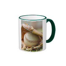 Gant et boule de base-ball mug