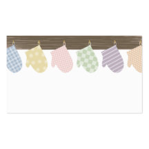 gants de four faisant cuire le carte de visite cul