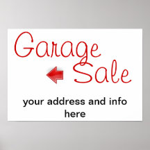 garage sale teken print