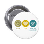 Garantie de qualité d'amour de paix badges