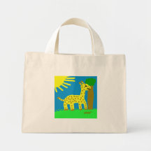Garçon de girafe de Girard d'amis de safari de HI5 Sac De Toile