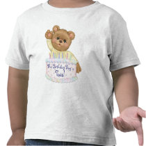 Garçon d'ours d'anniversaire - deuxième anniversai t-shirt