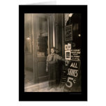 Garçon grec 1908 d'éclat de chaussure carte de vœux