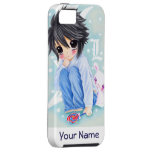 Garçon mignon d'anime avec le lapin de lucette et  coque iPhone 5 Case-Mate