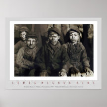 Garçons de briseur par Lewis Wickes Hine Poster