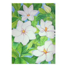 Gardénias hawaïens carton d'invitation
