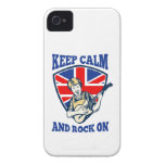 Gardez la roche calme sur la guitare britannique d coque Case-Mate iPhone 4
