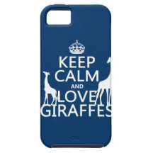 Gardez le calme et aimez les girafes - toutes les  coques iPhone 5