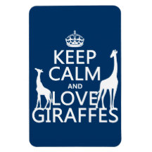 Gardez le calme et aimez les girafes - toutes les  magnet en vinyle