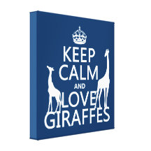 Gardez le calme et aimez les girafes - toutes les  toiles tendues