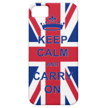 Gardez le calme et continuez avec Union Jack Coques iPhone 5 Case-Mate