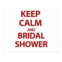 Gardez le calme et la douche nuptiale ! carte postale