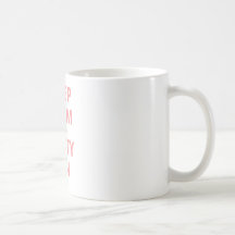 Gardez le calme et la partie dessus mugs