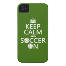 Gardez le calme et le football dessus coque iPhone 4 Case-Mate