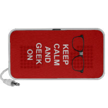 Gardez le calme et le geek dessus haut-parleur iPod