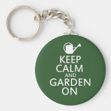 Gardez le calme et le jardin dessus porte-clé