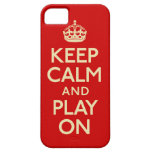 Gardez le calme et le jeu dessus coque Case-Mate iPhone 5