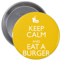 GARDEZ LE CALME ET MANGEZ UN HAMBURGER PIN'S AVEC AGRAFE