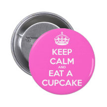 Gardez le calme et mangez un petit gâteau badges avec agrafe