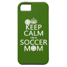 Gardez le calme que je suis une maman du football  étuis iPhone 5
