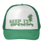 Gardez-le chapeau vert de camionneur casquettes de camionneur