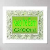 Gardez le vert de la terre affiche