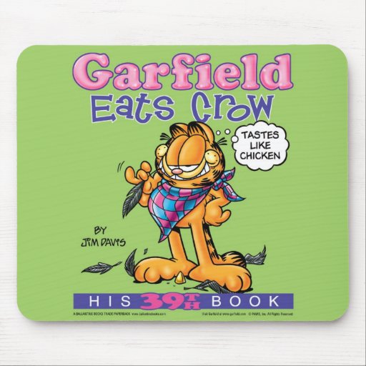 Garfield eet Kraai Mousepad Muismatten