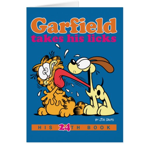 Garfield neemt Zijn Kaart van de Nota van Likken