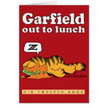 Garfield uit aan de Kaart van de Nota van de Lunch