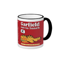 Garfield uit aan de Mok van de Lunch mokken