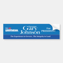 Gary Johnson de Sticker van de Bumper Bumperstickers