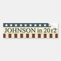 Gary Johnson in 2012 Bumpersticker
