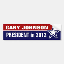 Gary Johnson in 2012 Bumpersticker