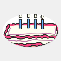 Gâteau d'anniversaire autocollant