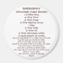 Gâteau de chocolat dans une recette 2 de tasse magnets pour réfrigérateur