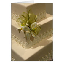 Gâteau de mariage blanc carte de vœux