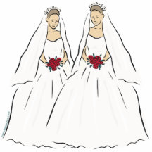 Gâteau de mariage lesbien Topper Découpages En Acrylique