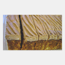 Gâteau mousseline de chocolat avec le buttercream  autocollants en rectangle