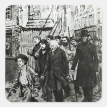 Gavroche menant une démonstration sticker carré