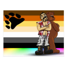 Gay bear flag Postal card Cartes Postales