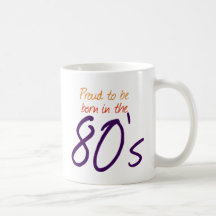 Geboren in de jaren '80 koffie bekers