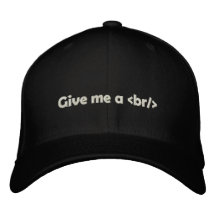 Geef me een onderbrekingsWit Geborduurde Petten