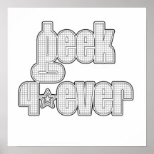 Geek blanc 4ever de plaid affiche