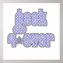 Geek bleu 4ever de plaid posters