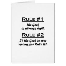 Geek de règle cartes de vœux