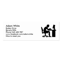 Geek d'ordinateur de bureau carte de visite